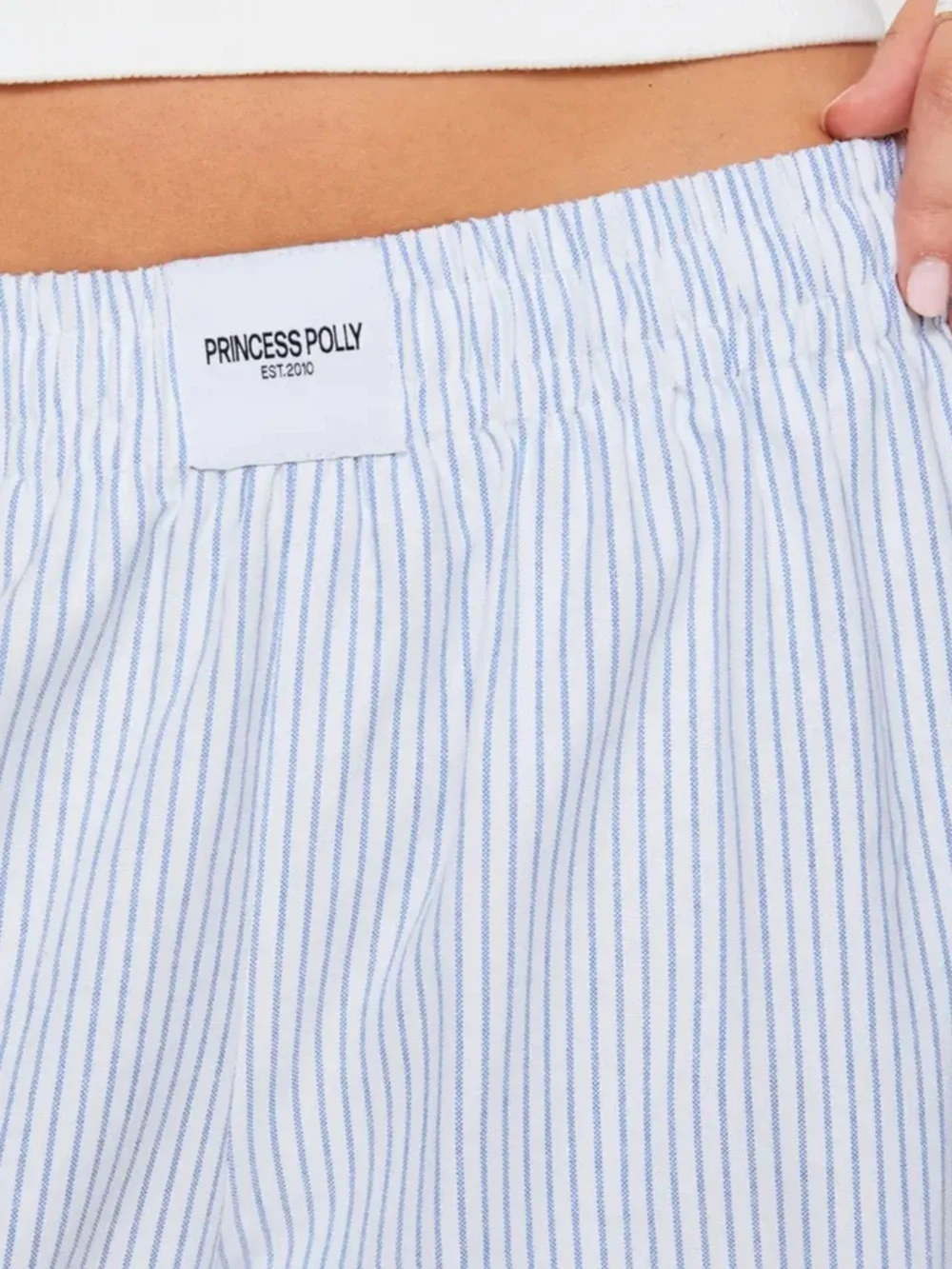 NWT- PRINCESS POLLY- BEACH HOUSE STRIPE Blue & White Pinstripe Wide Leg Pants 👖